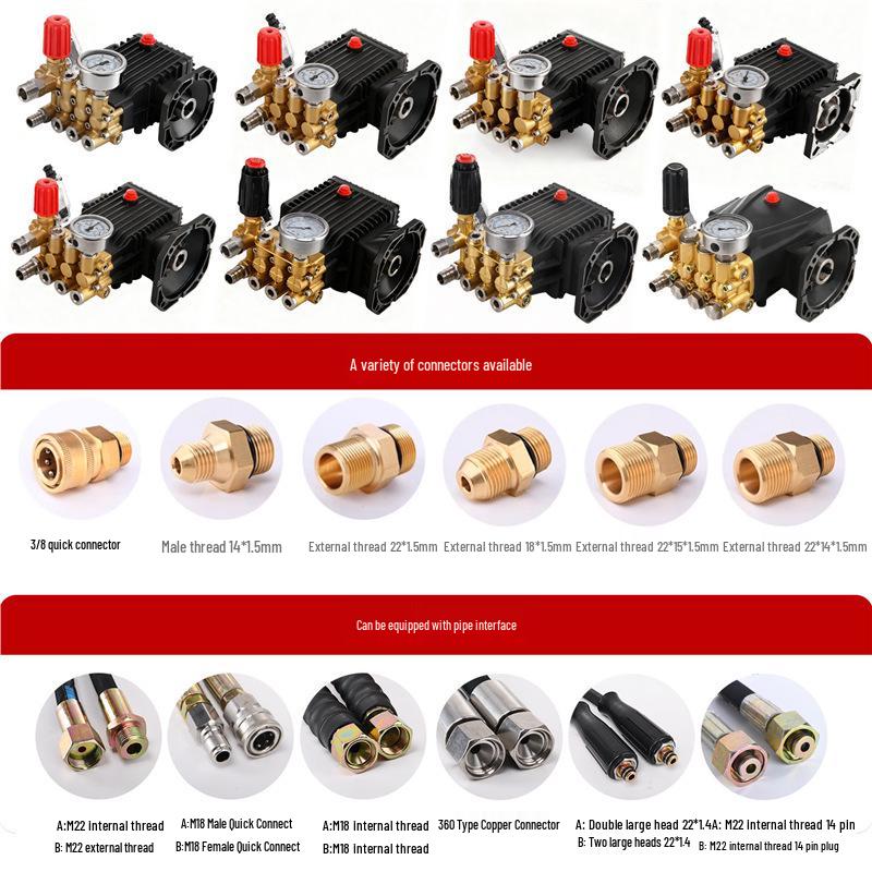 High-Pressure Ceramic Plunger Pump Head Assembly for Car Wash & Farm Use