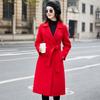 Autumn and Winter Fashionable Woolen Coat with Belt for Women