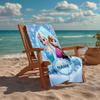 Custom Name Ultra-Soft Beach Towel with Elsa Theme,Ideal for Pool - Camping, Diving - Perfect Travel Essential, Vibrant Beach Towel.