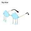 Fashion UV400 Shades Rimless Sunglasses Disco Glasses Clouds Tassel Sunglasses Steampunk Sunglasses