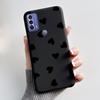 New Design Case For TCL 20B (6159K) Fashionable Black Love Pattern Shockproof Protective Cover Soft Silicone Black Case