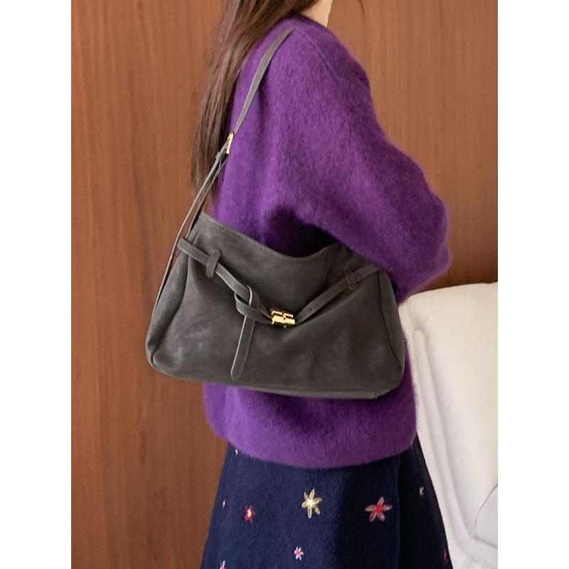 Сумка через плечо с утонченным дизайном для стиля business casual, Однолямочная сумка с дизайном под мышку, Сумка-ведро
