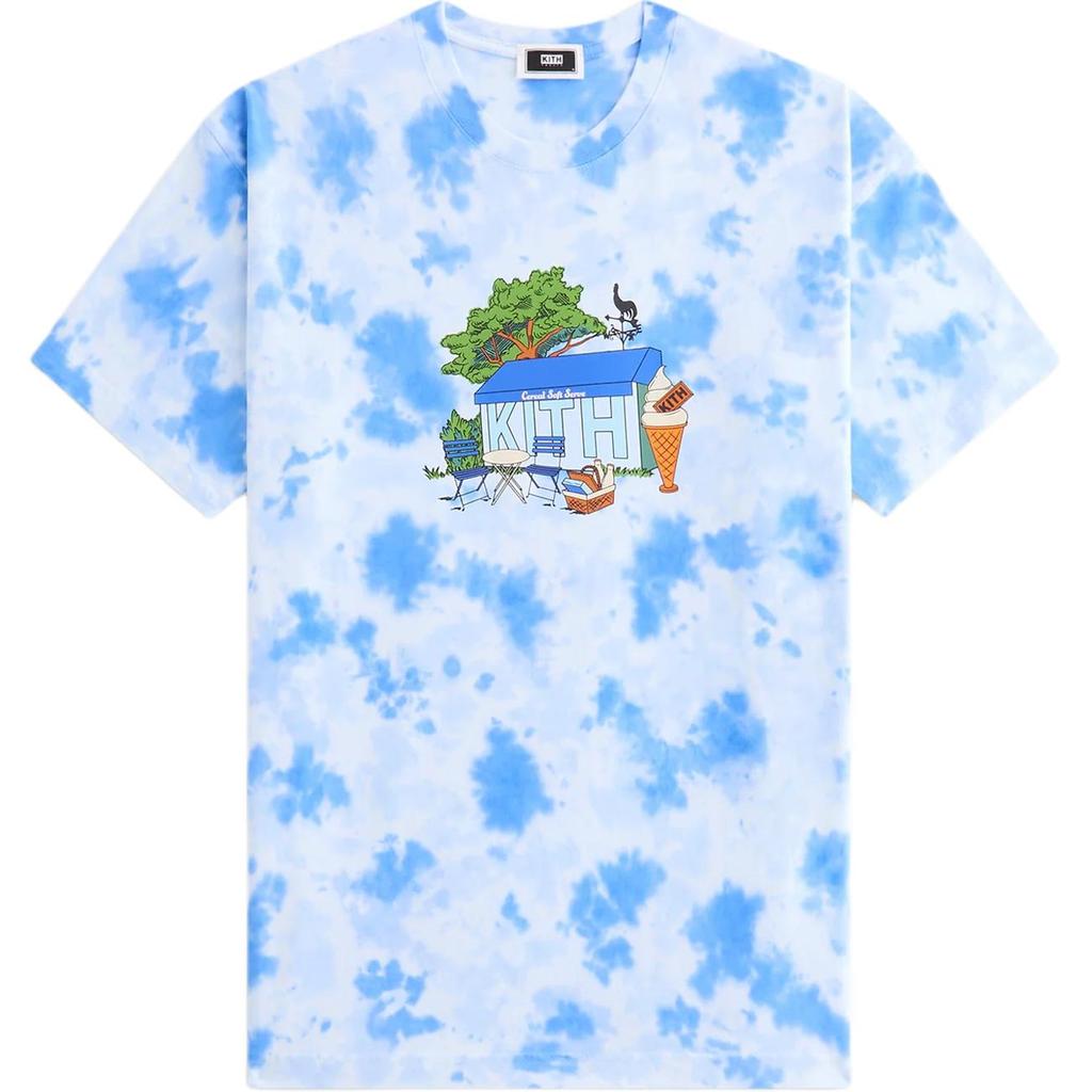 Kith Футболка Treats Seaside Destination Tee Ato Унисекс Топы Синий KHT030192-5007