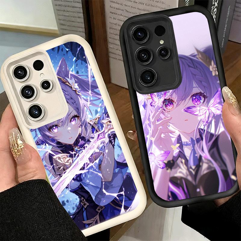 Phone Case for Samsung Galaxy S26 S25 Ultra S24 FE Genshin Impact Keqing Shell S23 Plus S22 + S21 S20 5G Soft Silicone Funda