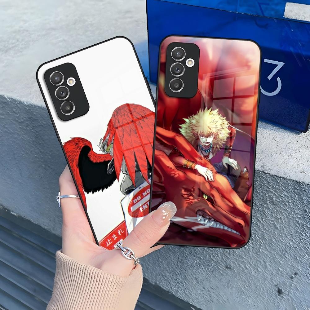 Чехол для телефона My Hero Academia Hawks для Samsung S25 S24 S30 S21 S23 S20 S22 Fe S10 E S9 Note 20 Pro Ultra Plus стеклянная крышка