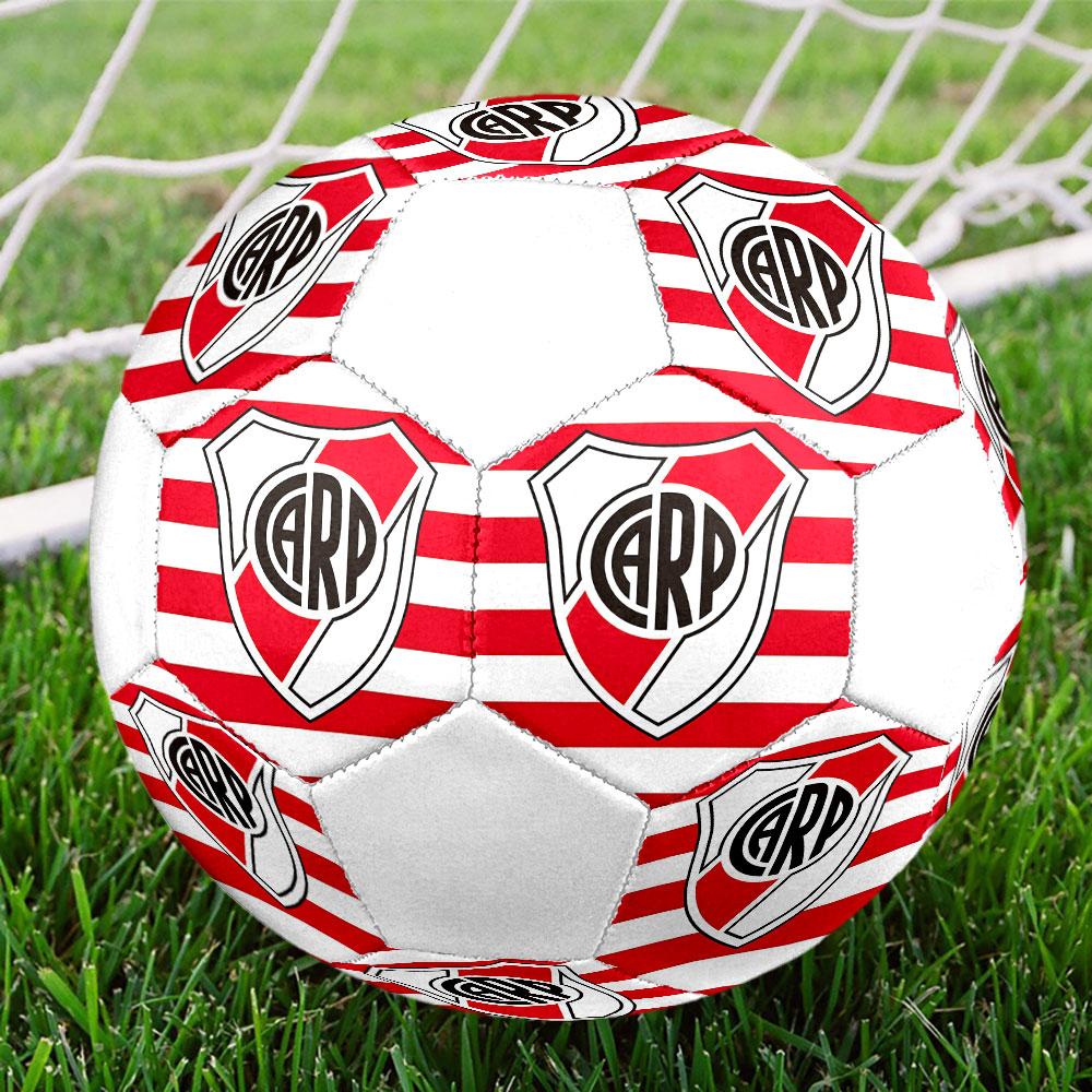 Club Atlético River Platefootball clubIndoor Size 5 Soccer Ball Colorful Machine Stitched PVC Competition Ready Durable High-Bounce
