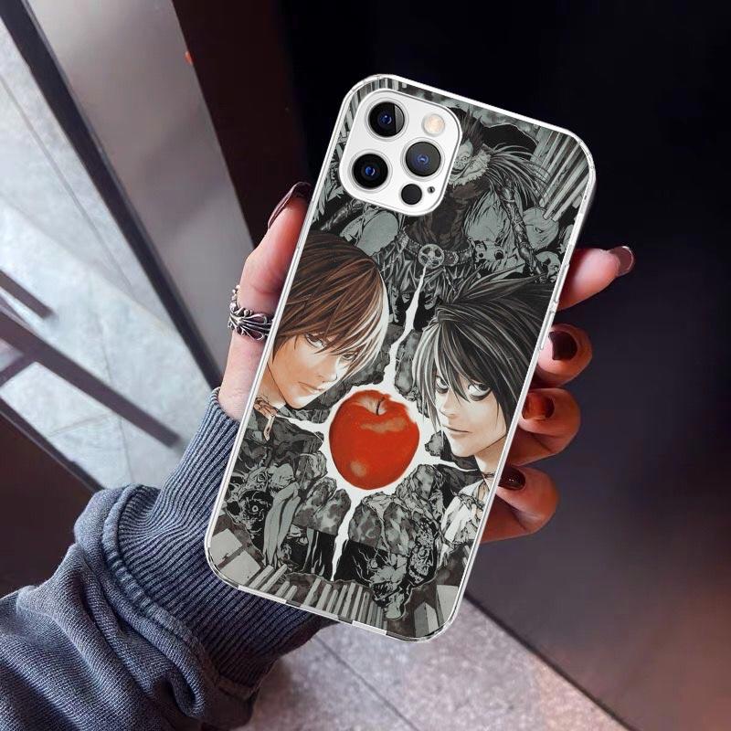 N-Note D-Death Anime Ryuk Phone Case For iPhone 17 Air 16 15 Pro Max 14 Plus 13 Mini 12 11 Cover 7 8 SE Silicone Shell Print Fun