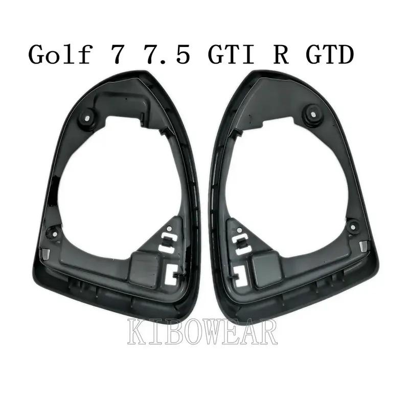 2pc Glossy Black Side Mirror Housing Frame Trim for VW Golf 7 MK7 7.5 GTI GTD R VII TDI sportsvan sportswagen E-golf holder