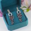 Luxury Natural Garnet Dangle Earrings Real 925 Sterling Silver 8.1ct Gemstone Fine Jewelry for Women Wife Gift Elegant Hot