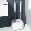 Silicone Toilet Brush Set Wall-Mounted Hanging Design Dual-Use Bathroom Cleaner No-Corner-Left Hygienic Cleaning Tool