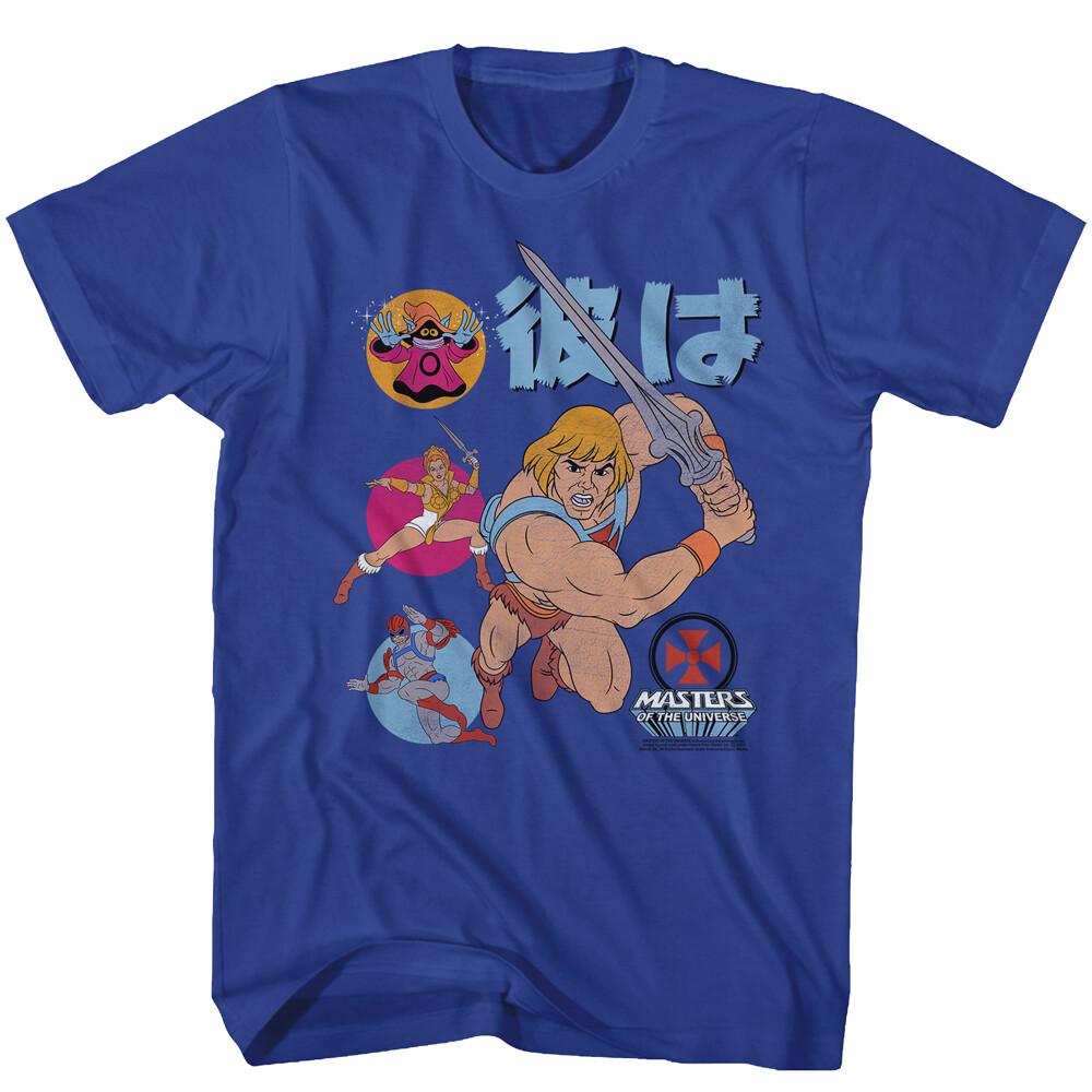 Masters Of The Universe He Man Orko Teela Hordak Japanese Letters Men T Shirt