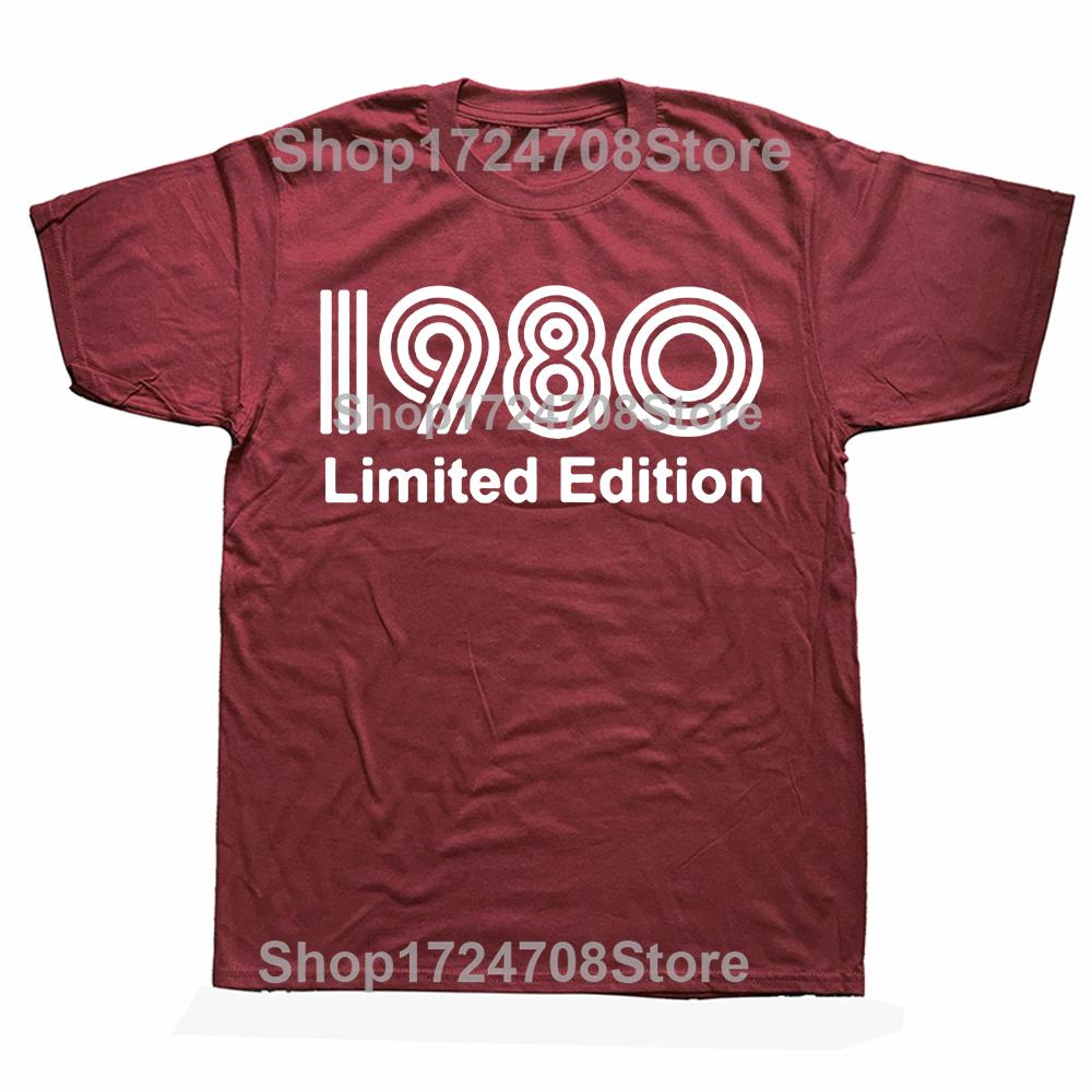 Novelty Awesome 1980 Limited Edition Funny 45th T Shirts Graphic Cotton Streetwear Short Sleeve Birthday Gifts Summer T-shirt