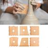 6Pcs Pottery Tools Clay Ribs Engraving Modeling Durable Wooden Foot Shaper for