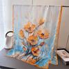 Caiyun Ginkgo Printing Cut Flower Spring and Summer Silk Scarf Large Long Scarf High-end Travel Shawl Sun Protection Women's Scarf Headscarf