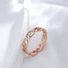 Classic Chain Design Zircon Finger Rings for Women Fashion Daily Jewelry Gifts