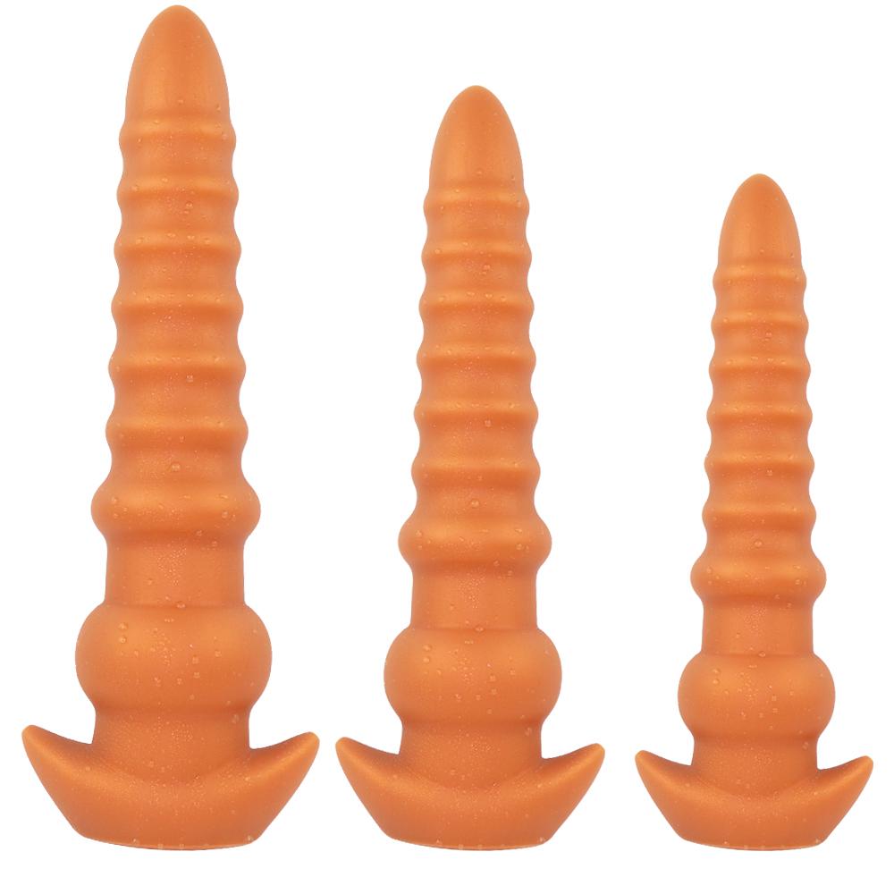 Q-shaped radish-shaped soft-core anal development tool of appropriate size for sexual pleasure toys for expanding the anus plug