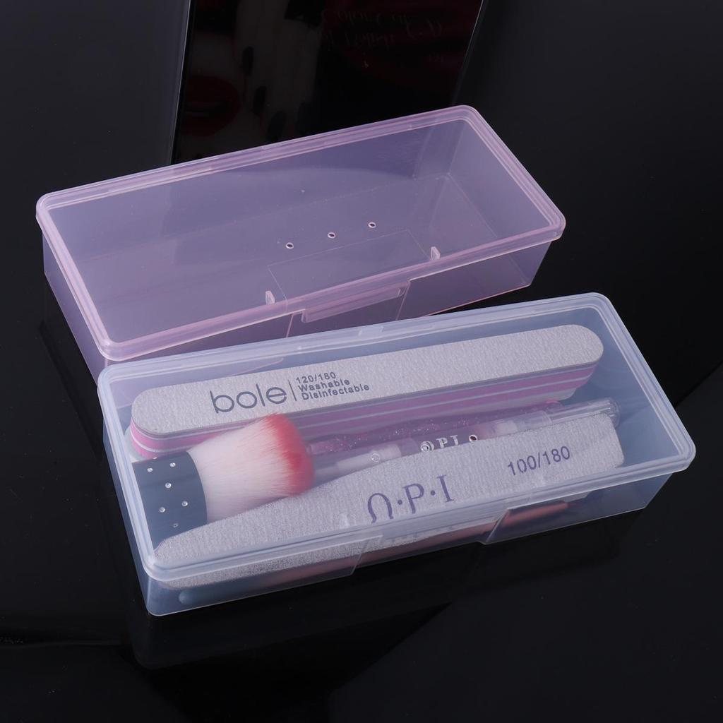 Nail Art Tool Storage: Transparent Plastic Box for Pigments and Microblading Supplies