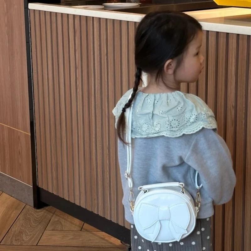 Dimensional Three Butterfly Knot Bag Simple Pattern Girl Children School Bags