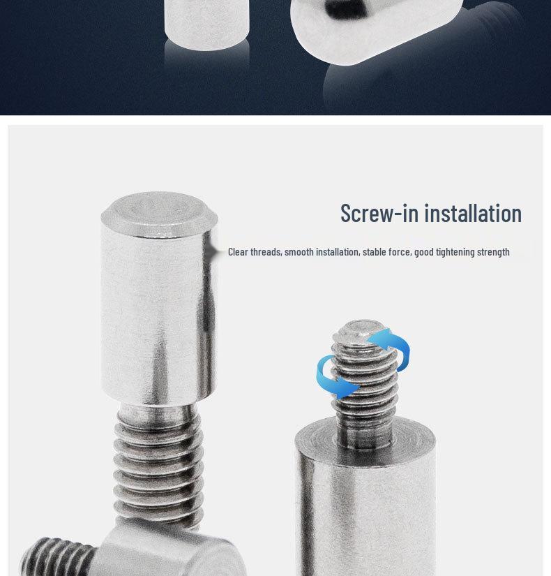 Stainless Steel External Thread Dowel Pin with Tapered/Round/Flat Head, Locating Column M3/M4/M5/M6