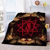 Satan Evil Devil Hell Pattern Flannel Throw Blanket Soft Comfortable Weightlight Bedroom Home Sofa Couch Bed Decor Adults Gifts