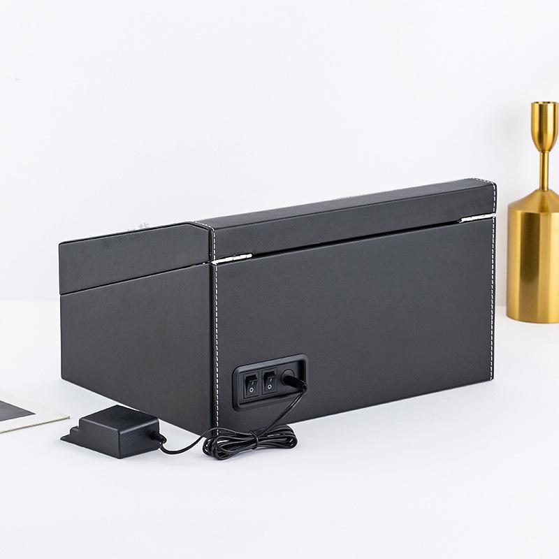 Кожаные Бесшумные Заводчики Часов с Автоподзаводом Коробка Вращающиеся Автоматические Заводчики Коробки для Часов Органайзер для Механических Часов Аксессуары