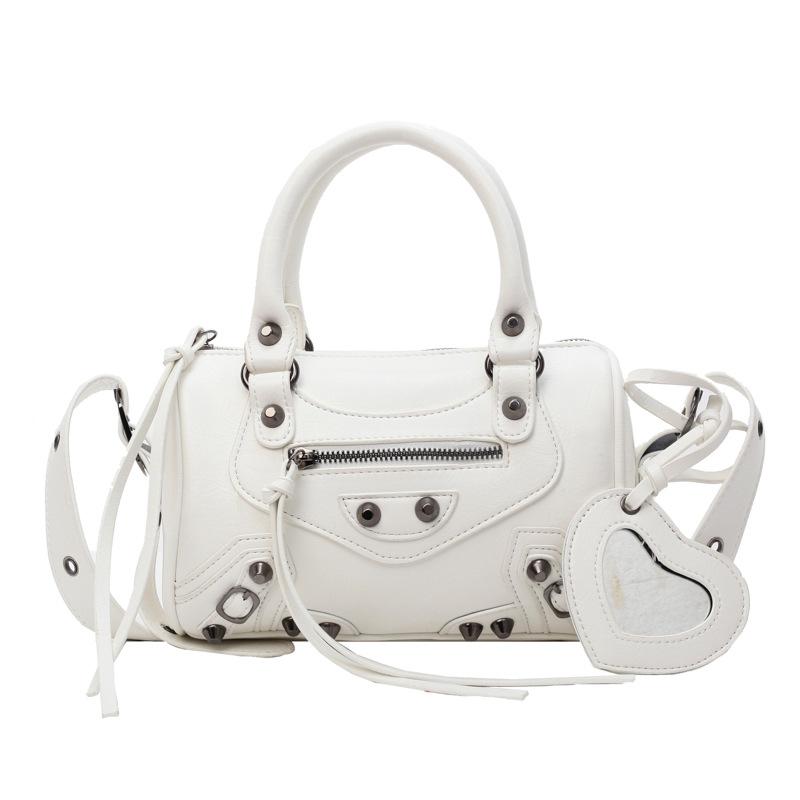 This Year's Popular Bag 2025 New Korean Version of Fashion Rivets Personalized Trend Women's Portable Messenger Small Square Bag Pu