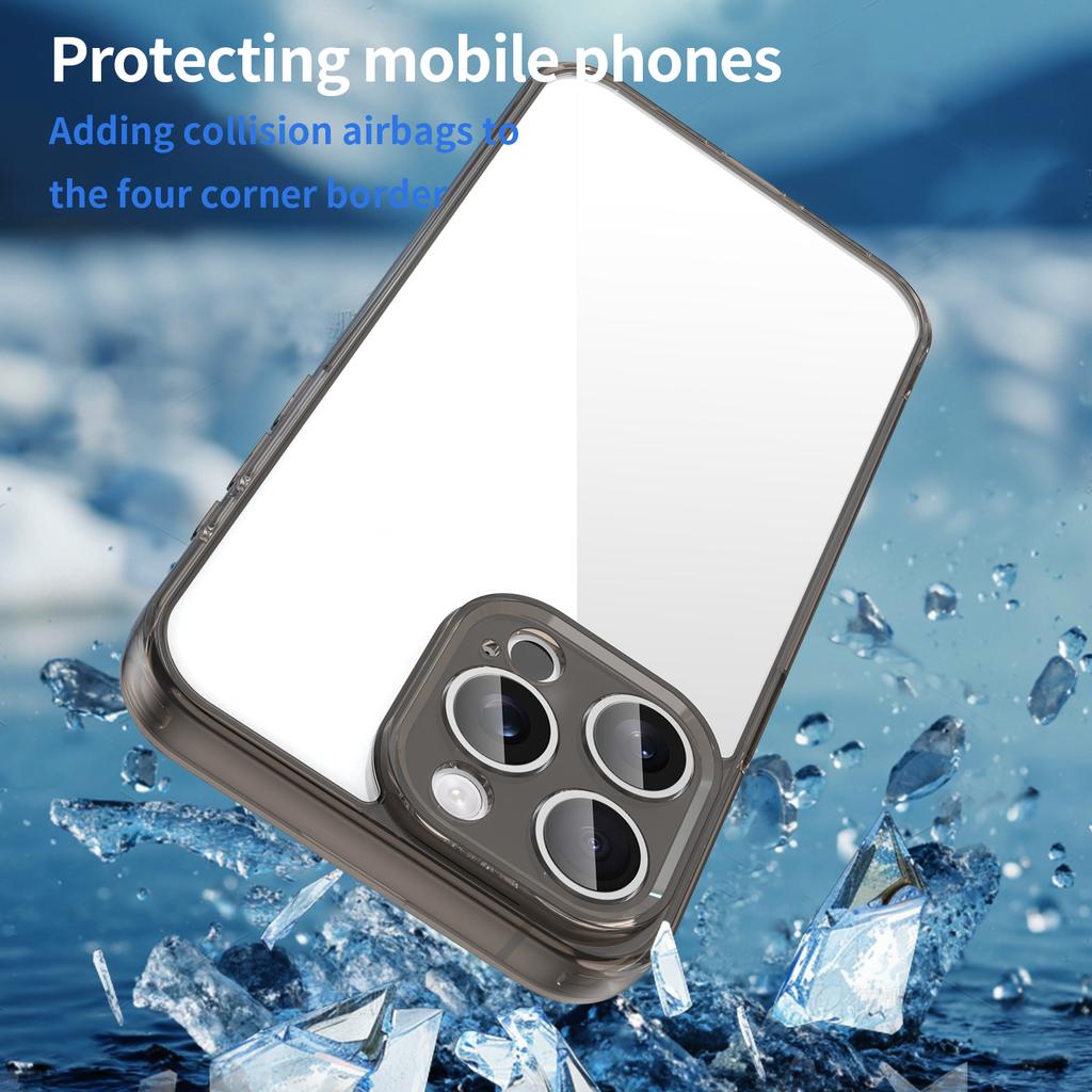 For iPhone 15 Pro Case TPU + Acrylic Phone Back Cover Anti Yellowing