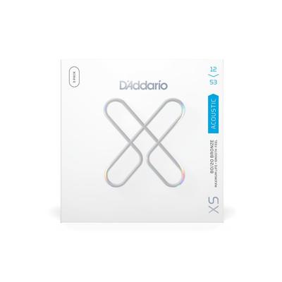 Струны для акустической гитары XS Coated Strings Bronze Light 3 комплекта D'Addario 80/20 .012-.053 XSABR1253-3P []