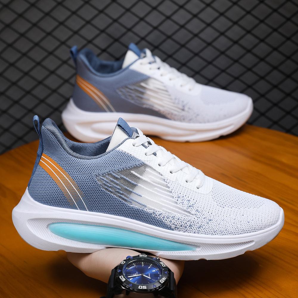 Мужская обувь весна и осень новые мужские летающие тканые дышащие повседневные спортивные трендовые универсальные студенческие беговые