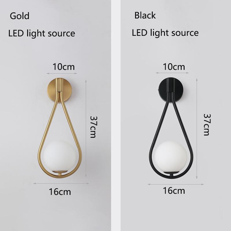 Скандинавский креативный светодиодный настенный светильник гостиная металл мода современный минималистский прикроватный настенный светильник спальня внутреннее освещение роскошь