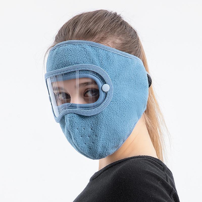 Осенне-зимняя теплая маска для лица Polar Fleece Eating Windproof Rem Очки Противотуманная маска