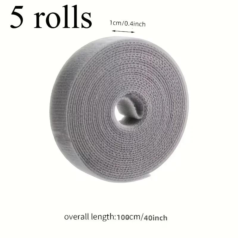5/10pcs 1M Cable Ties Reusable Adhesive Hook Loop Fasteners Nylon Strap Organizer Packaging DIY Storage Organizing Tool