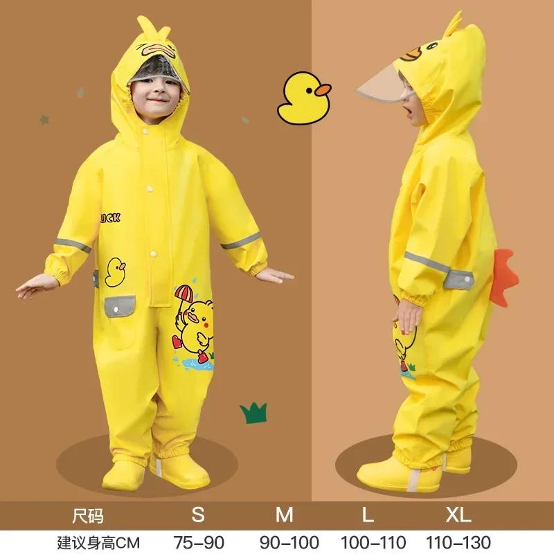 Children's One-piece Raincoat Rain Pants Suit Boys and Girls Rainproof Waterproof Clothing Children Baby New Summer Poncho
