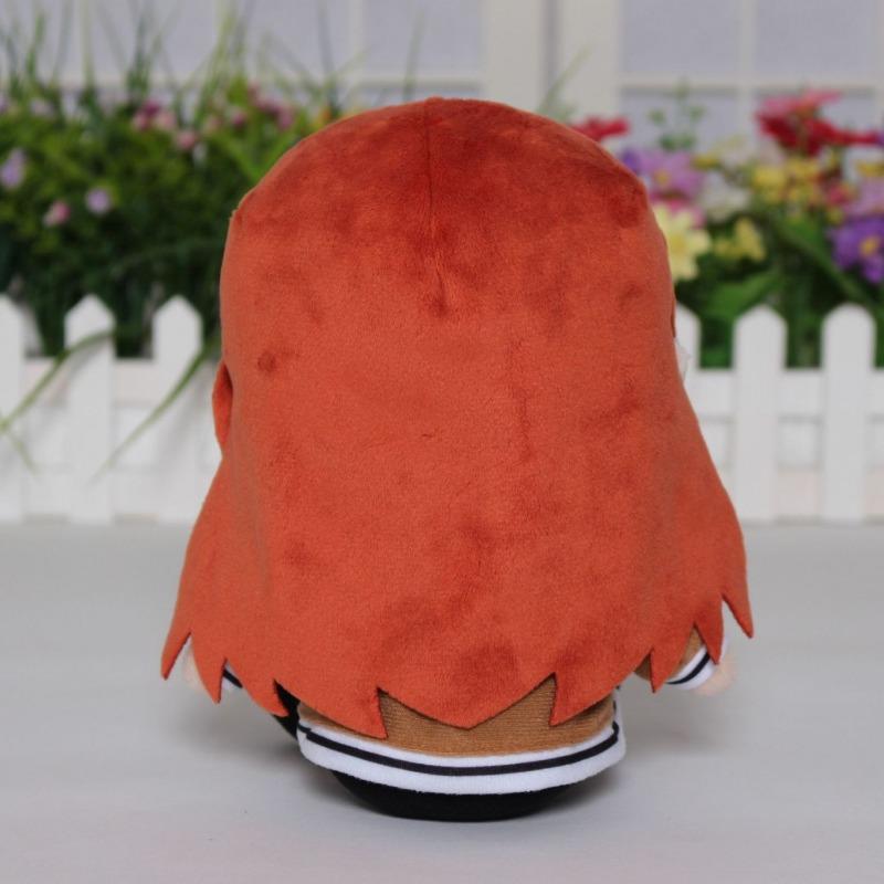 Stuffed 19cm Anime Kurisu Makise Sitting Posture Set Plush Toy for Kids Fan Cosplay Birthday Holiday Gifts Collect XMAS Decorate