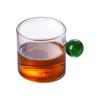 110ml Espresso Cups Small Cup Home Glass Ball Handle Coffee Cup Tea Water Cup Heat Resistant Glass Teacups Juice Mug Table Decor