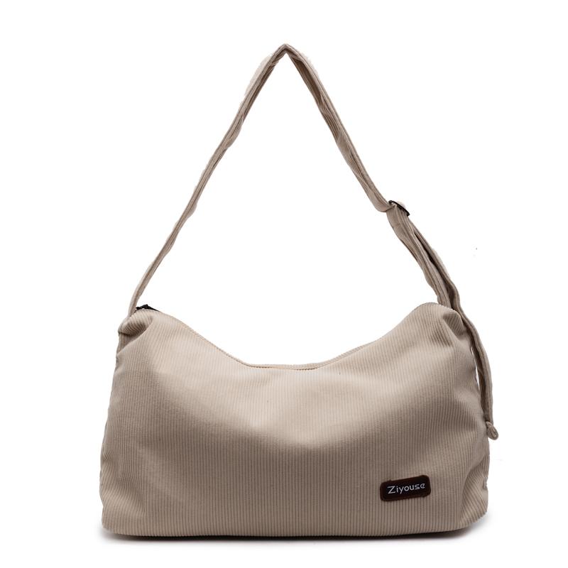 Corduroy Tote Bag Women's Large Capacity Crossbody Bag Shoulder Bag Underarm Bag