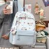 Школьная сумка корейский стиль ins Школьная сумка для девочки средней школы Большая вместимость Рюкзак с мультяшным принтом Студенческий легкий дорожный рюкзак