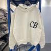 Унисекс Минималистичная Худи Cole Buxton с Жаккардовым Узором из Ниток с Буквами CB - Осенне-Зимний Свободный Повседневный Пуловер