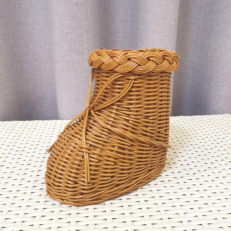 Корзина для хранения Фруктовница Полка для журнального столика в гостиной Креативная Современная Домашняя Пластиковые Плетеные Корзины Настольные Декоративные