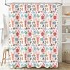 Marine Life Bath Mat Printed Shower Curtain Waterproof Fabric For Bathroom Decorations Home Improvement Decoration