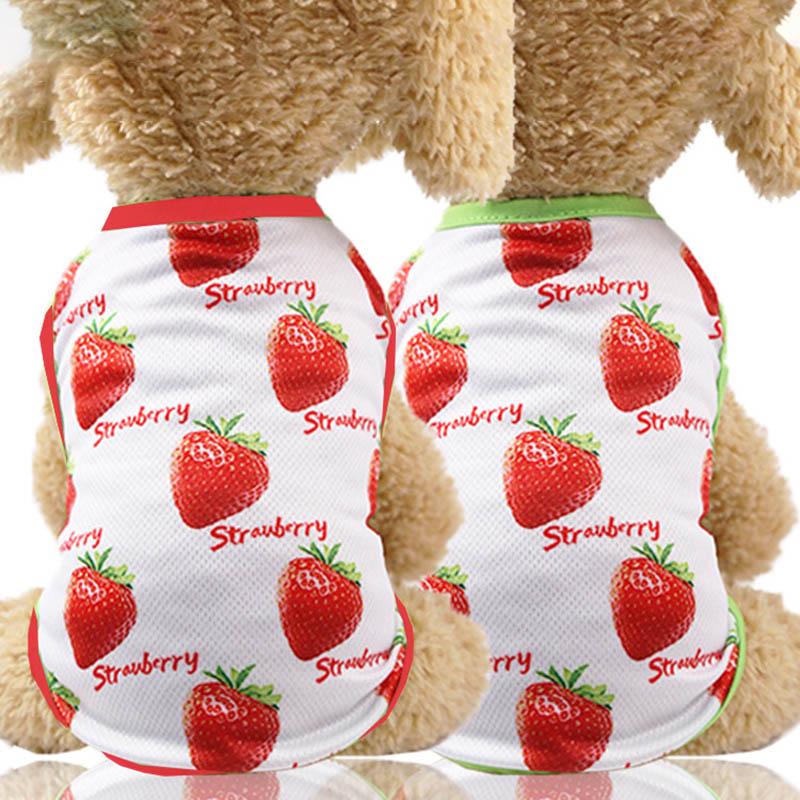 Летняя модная майка или платье с оборками с фруктовыми принтами на выбор для собак