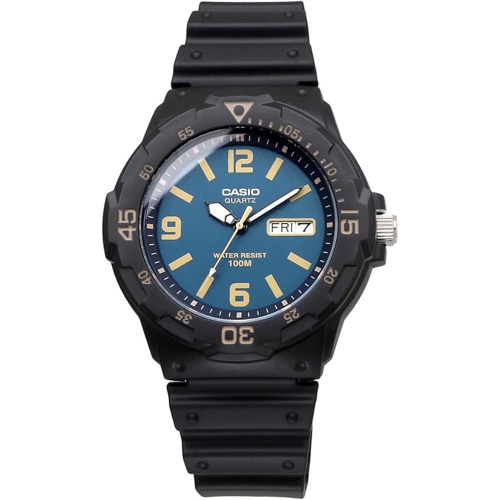 Casio Standard MRW-200H-2B3V Мужские кварцевые часы Зеленовато-синий циферблат Водонепроницаемые