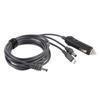 3 в 1 DC кабель питания Plug and Play 100 Вт USB C 12-24 В автомобильное зарядное устройство DC Мужской шнур питания 18AWG провод для