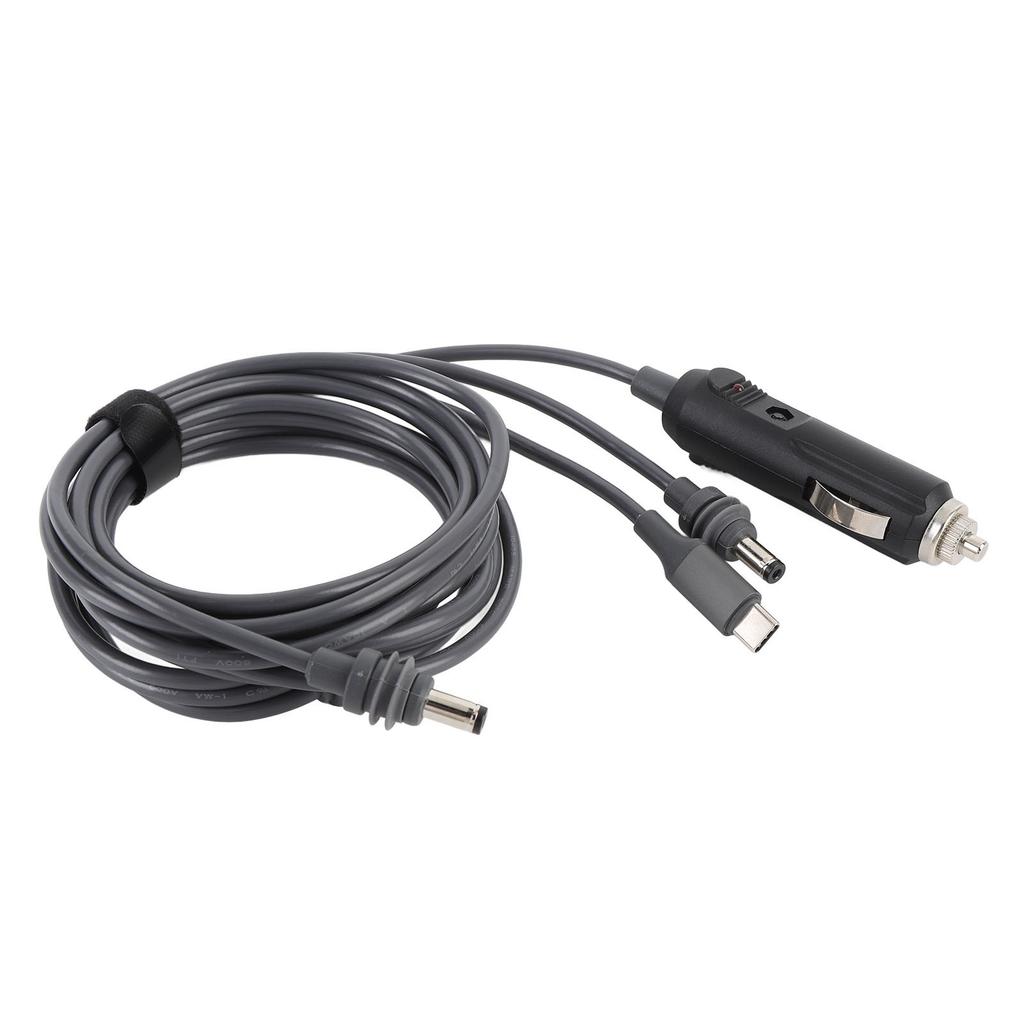 3 в 1 DC кабель питания Plug and Play 100 Вт USB C 12-24 В автомобильное зарядное устройство DC Мужской шнур питания 18AWG провод для