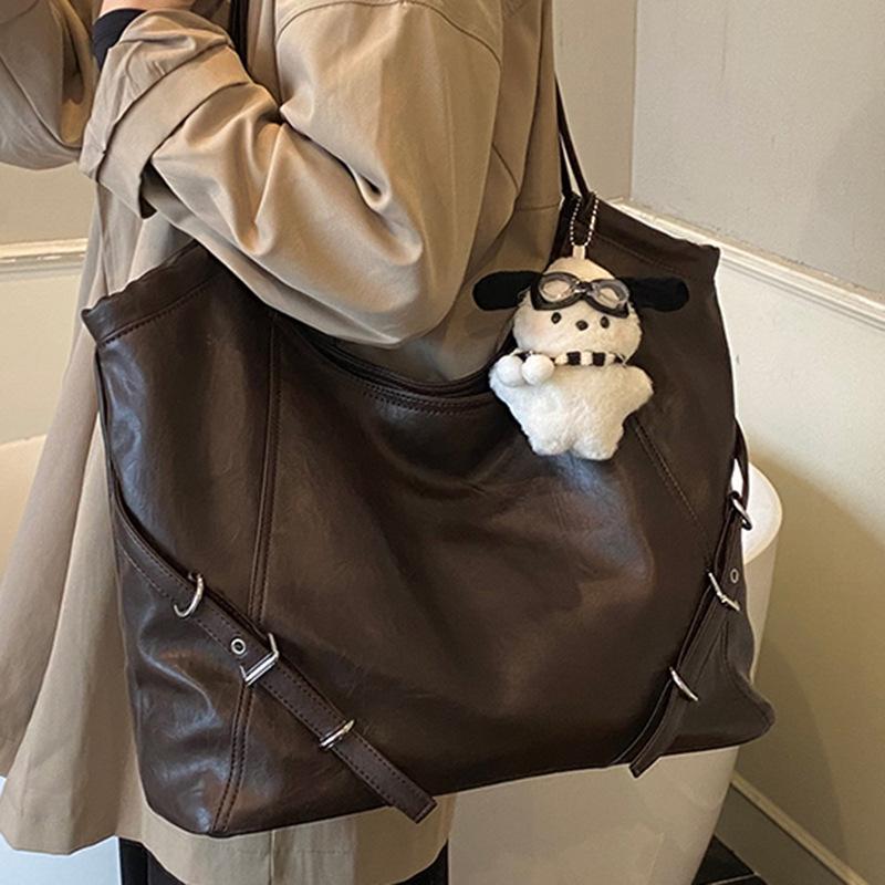 Вместительная сумка в стиле ретро для поездок на работу, повседневная и простая сумка через плечо, сумка-тоут для студента