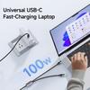MCDODO CA-6740 2-в-1 USB-C Кабель 100 Вт Быстрая Зарядка Два порта Type-C Плетеный Шнур 1.5 м для Нескольких Устройств