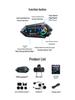 Bluetooth Y12 Pro Мотоциклетная гарнитура-интерком IP56 Водонепроницаемая Дальность 300 м Шумоподавление CVC