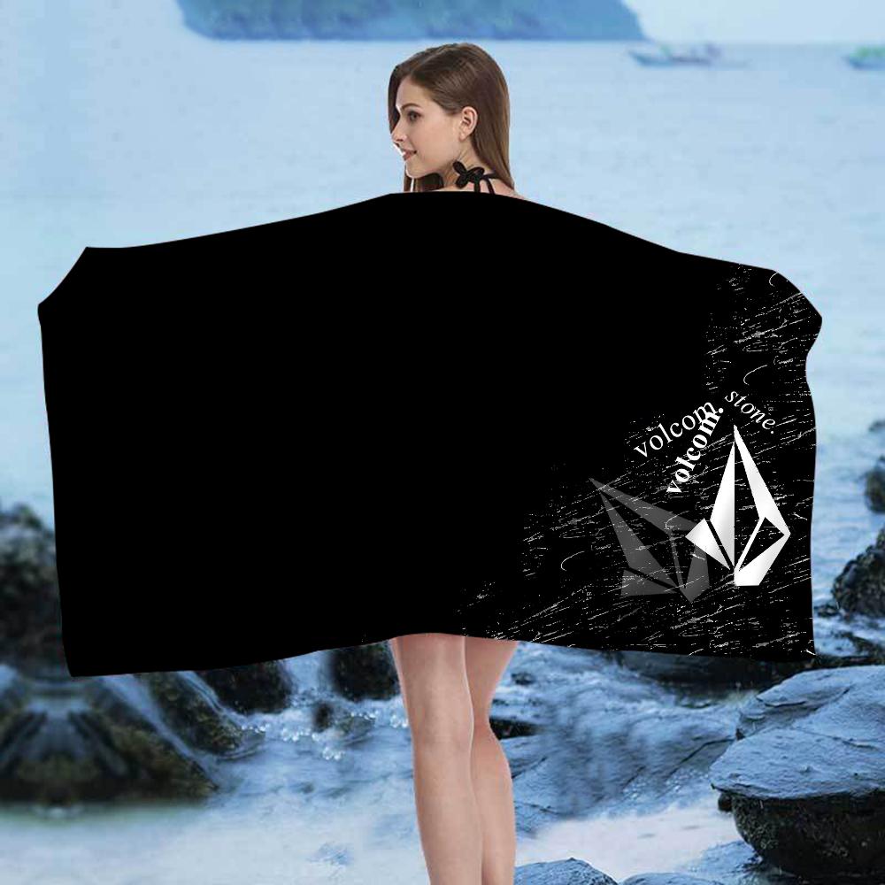 V-VOLCOM LOGO Большие пляжные полотенца из микрофибры Быстросохнущее полотенце Песчаные пляжные полотенца Полотенце для бассейна для путешествий Плавание Бассейн Йога