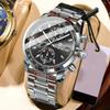 Luxury Mens Watches Luminous Waterproof Chronograph Luminous Man Wristwatch Leather Men Quartz Watch Casual Clock