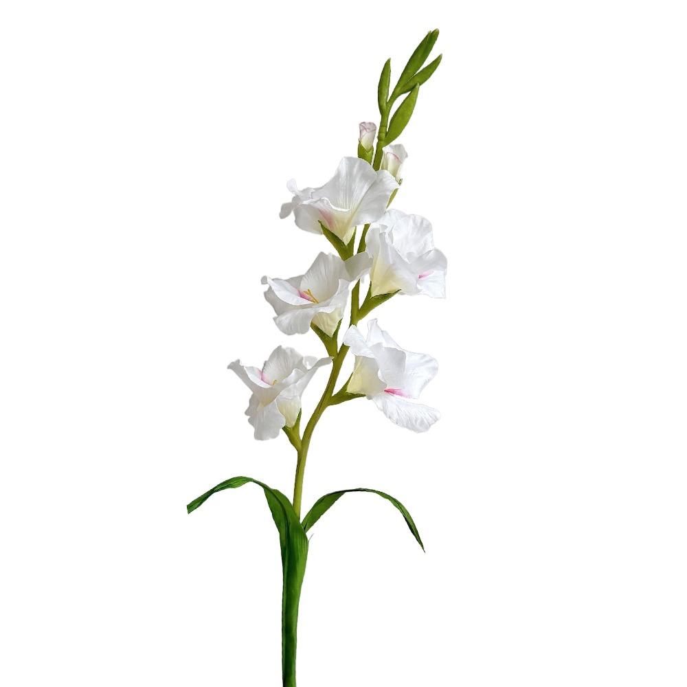 НОВЫЙ Многоцветный Гладиолус Искусственный Цветок Зеленые Листья DIY Искусственный Цветок Украшение Фото Реквизит Искусственный Цветок Гладиолуса Свадьба